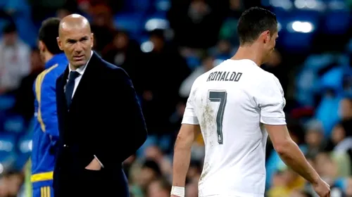 Cum a comentat Zidane suspendarea de cinci etape primită de Ronaldo. Antrenorul Realului a ales cuvinte tari: „Sper ca membrii comisiei…”