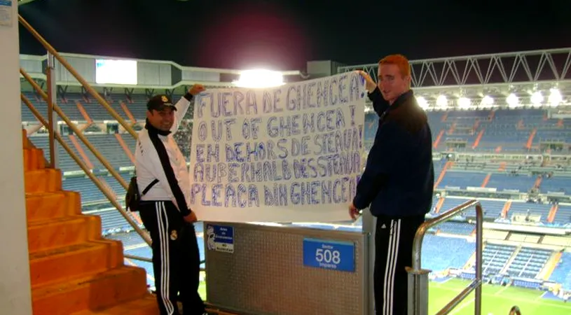 Steliștii l-au contestat pe Becali pe stadionul lui Real Madrid!