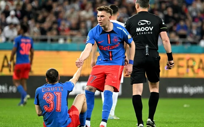 FCSB a jucat în 10 oameni de la început cu CFR Cluj: ”Nimic”
