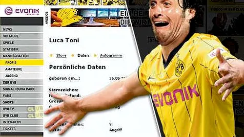 Luca Toni în tricoul Borussiei Dortmund