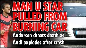 Anderson, aproape de dezastru! A fost scos în ultima clipă dintr-un automobil în flăcări!