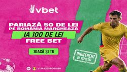 (P) VBET îți dă 100 de lei Freebet garantat pe România – Suedia, indiferent de scor!