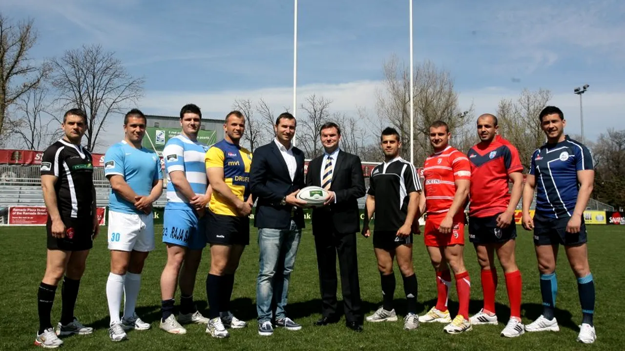 Începe Superliga de rugby! Cei opt căpitani s-au adunat în jurul trofeului!