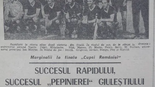 Cea mai frumoasă poveste cu regretatul Nicolae Manea. Cum a bătut, în 1975, Craiova lui Balaci de unul singur în finala Cupei României. 