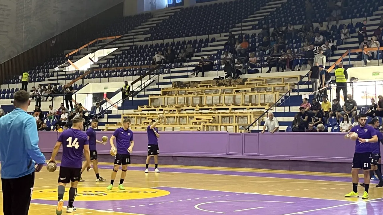 Nu e un nou război, e doar sala de sport din Timișoara! Un meci de handbal de prima ligă s-a jucat în această perspectivă sinistră | FOTO