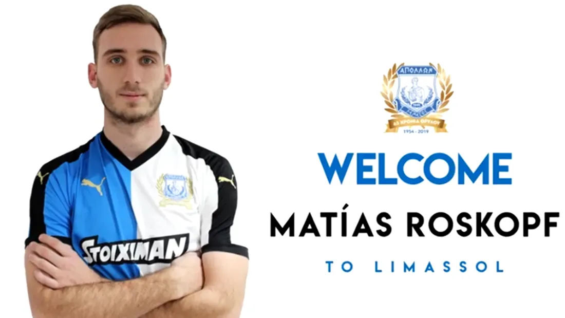 OFICIAL | Matias Roskopf a fost prezentat la noua sa echipă.** Atacantul argentinian la care a renunțat Pancu a semnat cu Apollon
