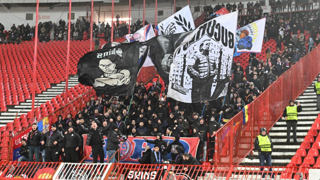 Ce s-a întâmplat pe teren la finalul meciului Steaua Roşie - FCSB. Scandal şi nervi între jucătorii lui Becali şi fanii campioanei României