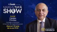 Marius Tucă Show începe miercuri, 10 iunie, de la ora 19.00, live pe Gândul. Invitat: Cătălin Cîrstoiu
