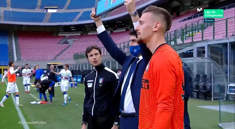 Ionuț Radu, debut în tricoul lui Inter în acest sezon! Antonio Conte s-a ținut de cuvânt, iar românul l-a înlocuit pe Handanovic, în meciul cu Sampdoria