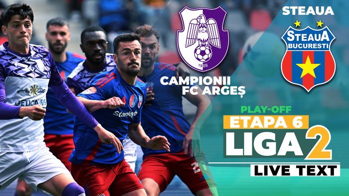 CFC Argeș învinge Steaua și în returul play-off-ului și poate visa inclusiv la trofeul Ligii 2. Meciul, rupt înainte de pauză de o eliminare ușoară dictată de arbitrul Coza