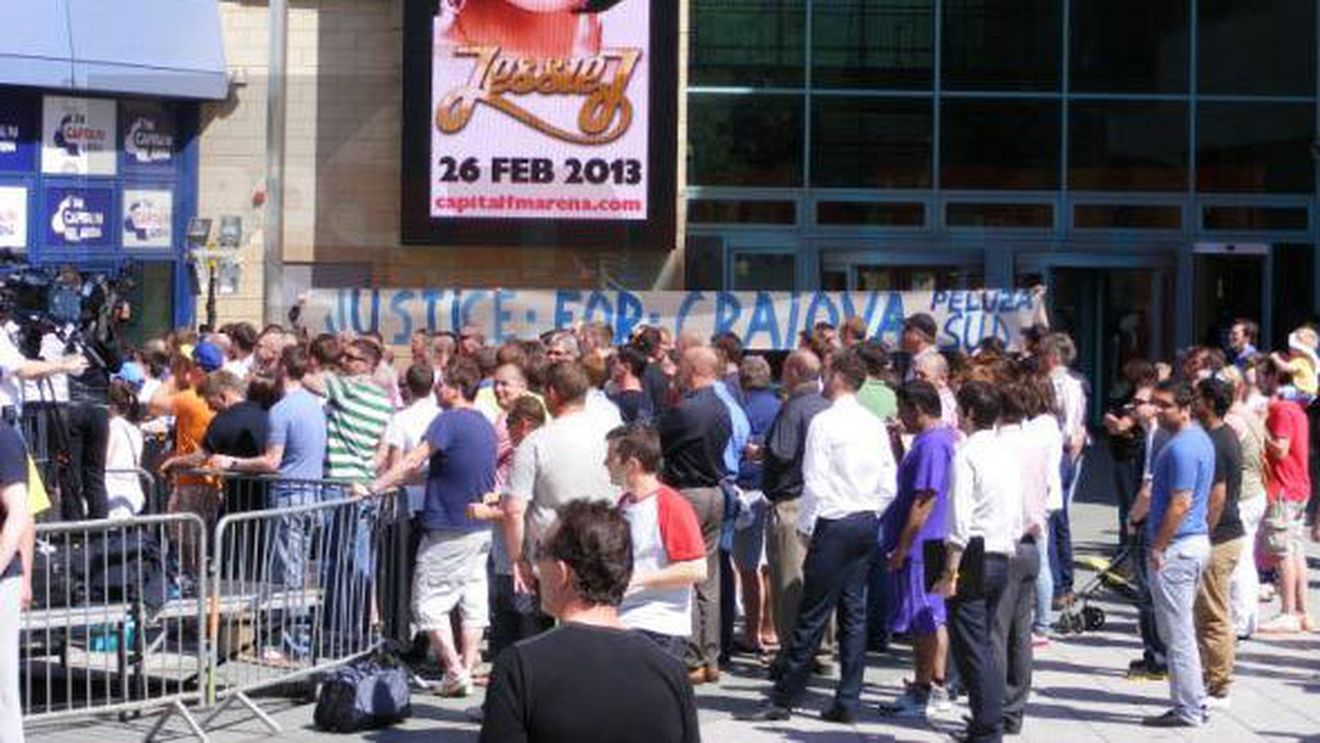 FOTO** Fanii Științei au profitat de meciul lui Bute și au protestat la cântarul oficial: "Justice for Craiova