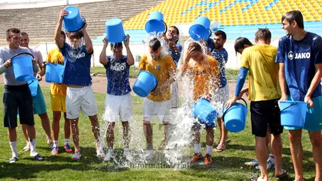 VIDEO | Olimpia și-a spălat păcatele după eșecul de la Caransebeș.** Jucătorii lui Bodea au răspuns provocării Ice Bucket