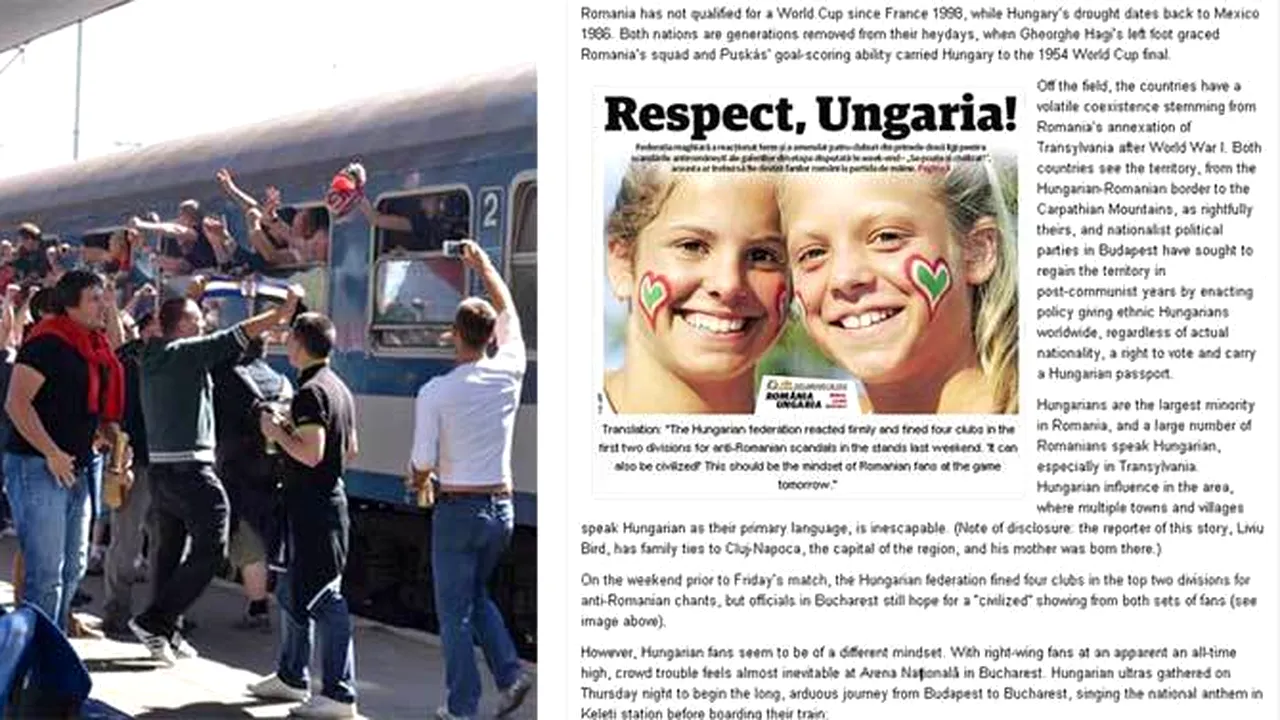 București, sub asediu. Presa străină este surprinsă de rivalitatea româno-maghiară. Prima pagină din ProSport, dată exemplu de NBC