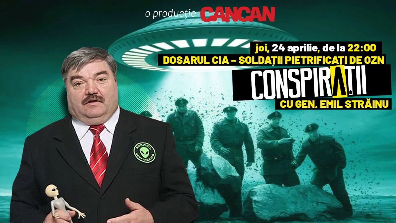 “Conspirații cu gen. Emil Străinu” începe joi, 24 aprilie, de la 22:00, LIVE pe YouTube CANCAN