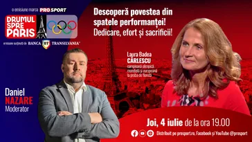 Laura Badea-Cârlescu, campioană olimpică, mondială şi europeană la proba de floretă, invitata emisiunii „Drumul spre Paris” de joi, 4  iulie, de la ora 19:00
