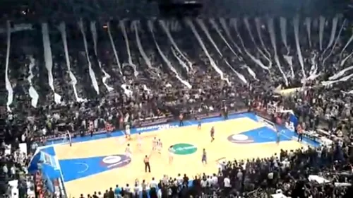 VIDEO A ‘ars’ sala din Belgrad!** 21.000 de fani ai lui Partizan au creat o atmosferă de vis la baschet!