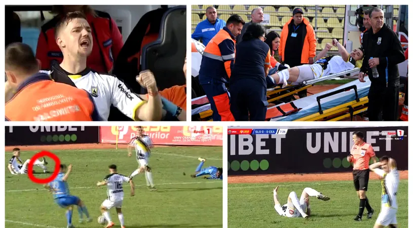 Stejărel Vișinar, accidentare horror și gesturi de căpitan adevărat! Și-a văzut piciorul rupt și și-a încurajat coechipierii să lupte mai departe. Cristian Pustai, extrem de afectat de suferința liderului Ceahlăului