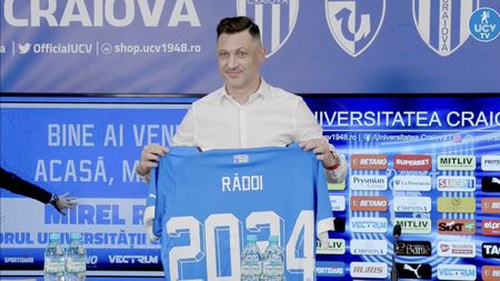 Mirel Rădoi, prezentat oficial la Universitatea Craiova! Sorin Cârțu, comparație fabuloasă la conferința de presă: „Un antrenor bun al Craiovei trebuie să fie ca Amza Pellea!” Ce obiective și-a trasat noul tehnician din Bănie