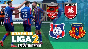 CS Tunari – CSC Șelimbăr începe la ora 11:00. FC Bihor – AC ASA Târgu Mureș are startul de la ora 12:30