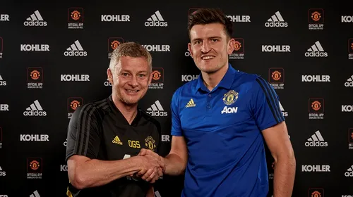 OFICIAL | Harry Maguire a devenit cel mai scump fundaș din istoria fotbalului. Suma plătită de <i class='ep-highlight'>Manchester</i> <i class='ep-highlight'>United</i>