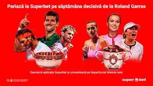 Dueluri de foc la masculin, luptă total deschisă la feminin. Pariază la Superbet pe săptămâna decisivă de la Roland Garros!