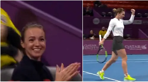 Efort, inteligență tactică și aplauze! VIDEO | Punctul fabulos câștigat de Simona Halep în meciul cu Lesia Tsurenko