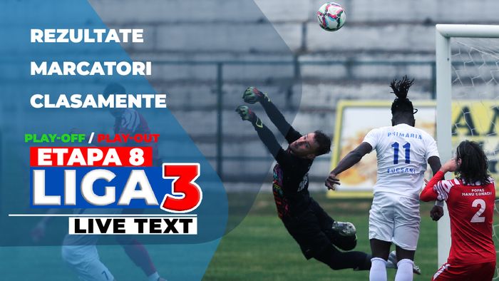Liga 3, etapa 8 din play-off și play-out | FC Bihor învinge din nou Poli Timișoara, Metalul Buzău ține la respect Focșaniul. Bistrița a umilit ACS Mediaș. Victorii incredibile pentru ”sateliții” Craiovelor, cu 8-6 și 12-0!