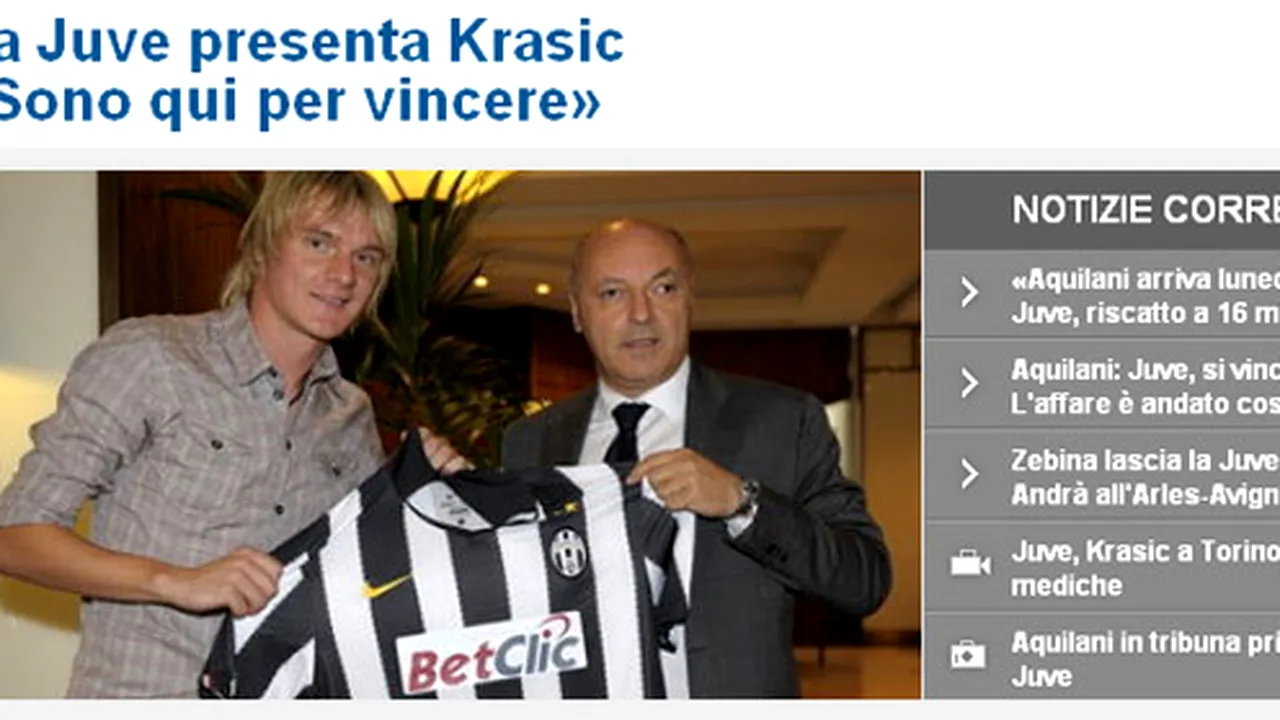 Milos Krasic, la Juventus Torino