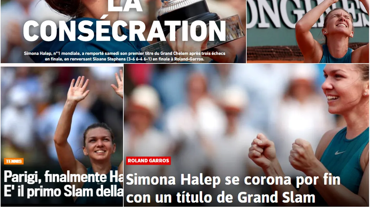 Presa mondială, la picioarele româncei Halep! Ce scriu Marca, Corriere dello Sport, L'Equipe și The New York Times

