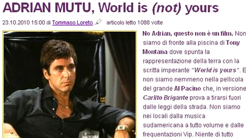 Presa din Italia: „Mutu, lumea (nu) este a ta”