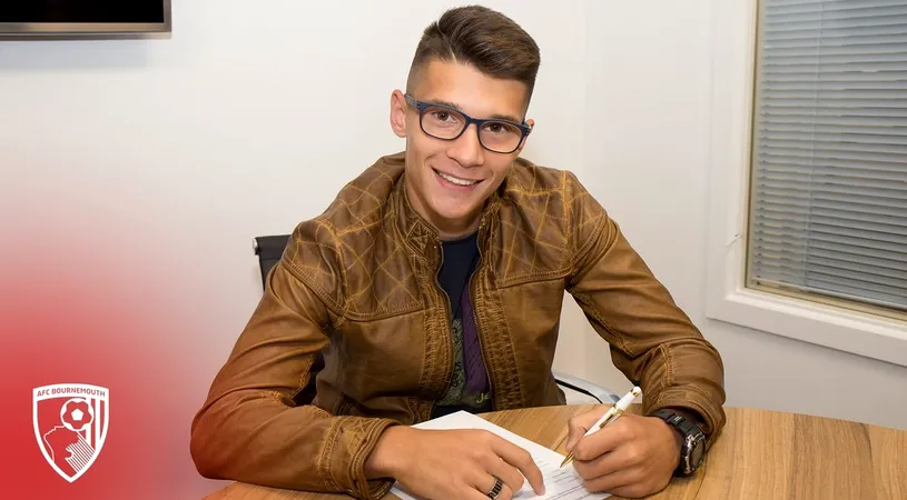 Mihai Dobre a spart gheața la Bournemouth. Mijlocașul în vârstă de 18 ani a marcat în tricoul noii echipe