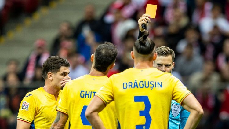 LIGA NAȚIUNILOR S-a aflat ce a făcut Radu Drăgușin în vestiar la 5 minute după ce a luat cartonaș roșu în Polonia – România 6-0