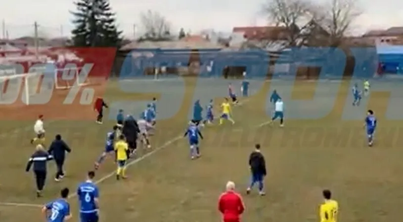 Măcel între juniori Under 19: bătaie ca-n filme între fotbaliștii de la Domnești și Voința Buftea! Imaginile îngrozitoare care arată unde e de fapt nivelul sportului juvenil în România | VIDEO