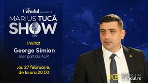 Marius Tucă Show începe joi, 27 februarie, de la ora 20.00, live pe Gândul. Invitat: George Simion