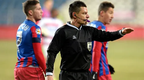 Asistentul care a anulat un penalty pentru Oțelul la meciul cu Steaua a explicat decizia centralului Iulian Dima: „Cred că s-a blocat”