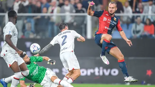 Fanii lui Genoa au răbufnit după ce George Pușcaș a ratat cu Olivier Giroud în poartă: „E atât de slab încât nu poate să înscrie de la un metru!”
