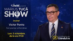 Marius Tucă Show începe luni, 5 octombrie, de la ora 19.30, pe Gândul. Invitat: Victor Ponta