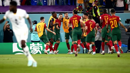 Portugalia – Ghana 3-2, în Grupa H de la Campionatul Mondial din Qatar! Victorie cu mari emoții pentru echipa lui Cristiano Ronaldo