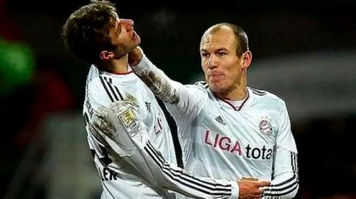 FOTO INCREDIBIL!** Robben l-a „pocnit” pe Muller după victoria de la Werder