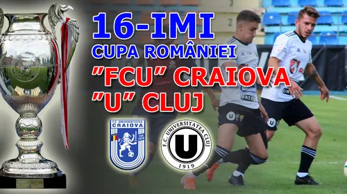 Rămâne doar bucuria de a fi jucat pe noul ”Ion Oblemenco”! ”FC U” Craiova pierde în prelungiri meciul cu ”U” Cluj, deși a avut 2-0. Rafa Miranda îi duce pe clujeni în optimile Cupei României