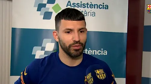 Prima reacție a lui Sergio Aguero, după zvonurile care vorbesc despre o posibilă retragere a sa de la Barcelona: „Fac toate testele necesare”