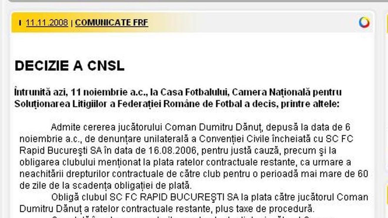 E Oficial! Dani Coman a devenit liber de contract