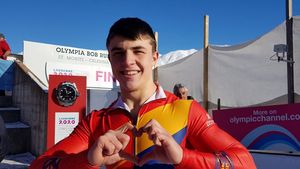 A doua medalie de aur la Jocurile Olimpice de Tineret de la Lausanne. Andrei Robert Nica are titlul olimpic la monobob
