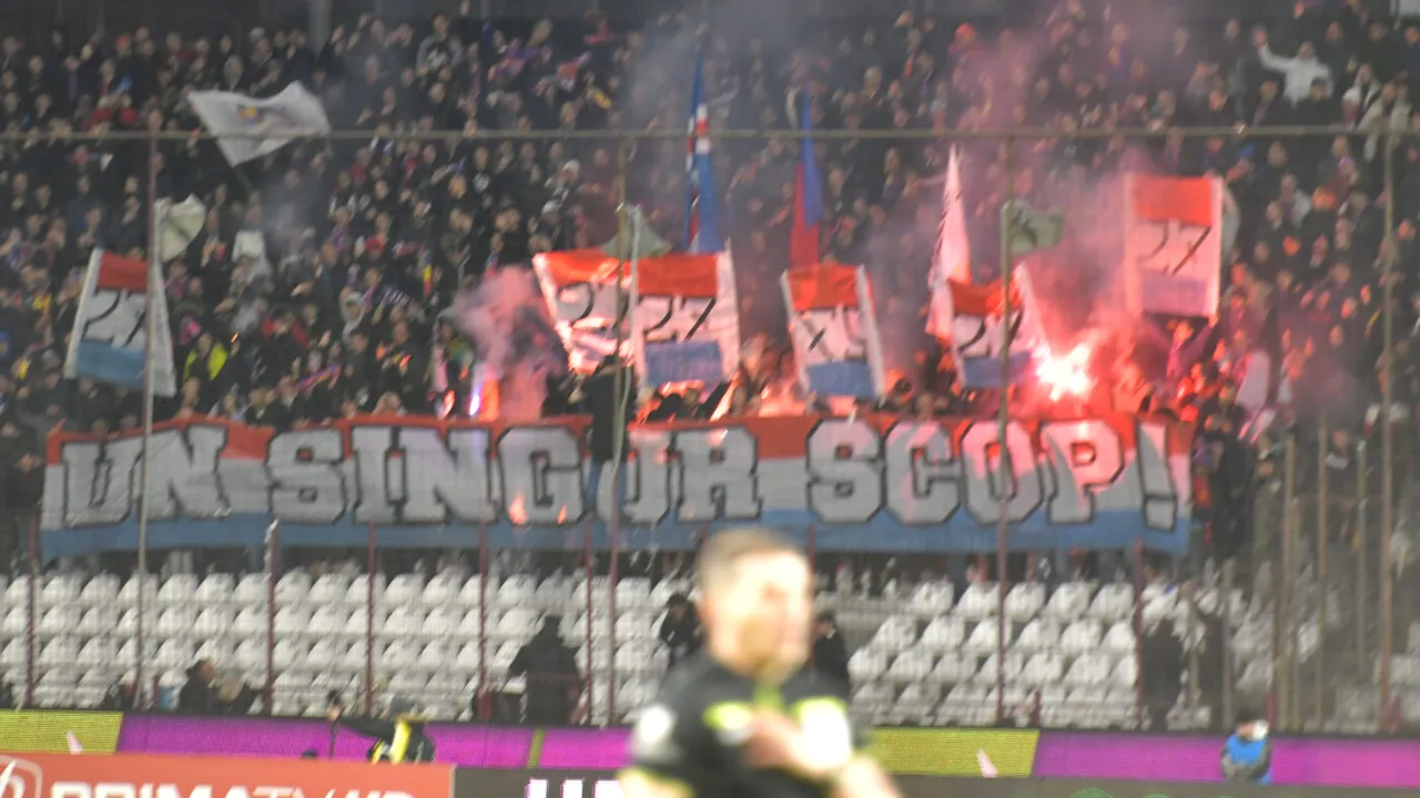 Mesajul afișat de ultrașii lui FCSB în Gruia! Ce au transmis suporterii la derby-ul cu CFR Cluj | VIDEO & FOTO