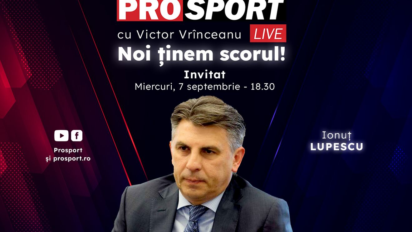 ProSport Live, o nouă ediție premium pe prosport.ro! Ionuț Lupescu este invitatul special al emisiunii, de la 18:30