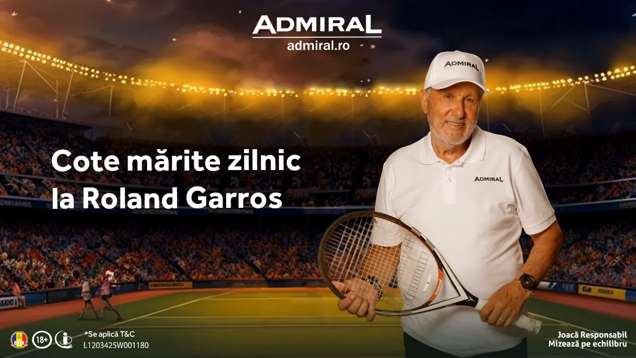 ADVERTORIAL | Pe admiral.ro ai cele mai bune cote la Grand Slam-ul Roland Garros!