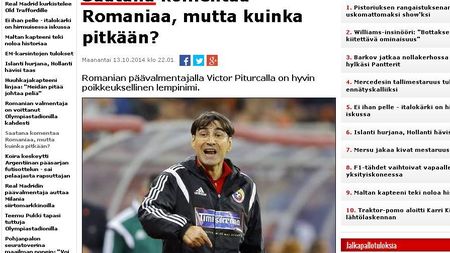 Reputația lui "Satana" Pițurcă a ajuns și în țara lui Moș Crăciun. Ce scrie presa finlandeză despre bizarul antrenor român