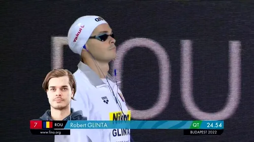 Robert Glință, la un pas de podium în proba de 50 de metri spate, la Campionatul Mondial de natație. Marele favorit a fost descalificat | VIDEO