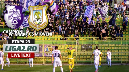 Remiză cu goluri în ultimele minute în derby-ul Argeșului. Campionii FC Argeş și CS Mioveni s-au blocat reciproc pe ”Nicolae Dobrin”. Raul Costin a înscris împotriva fostei sale echipe