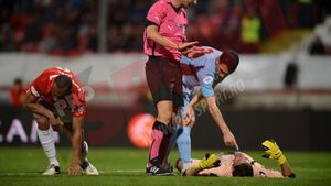 Portarul Chindiei, transportat la "Urgență" după contactul cu dinamovistul Thomas